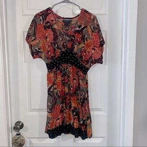 Beautiful floral dress with metal accents